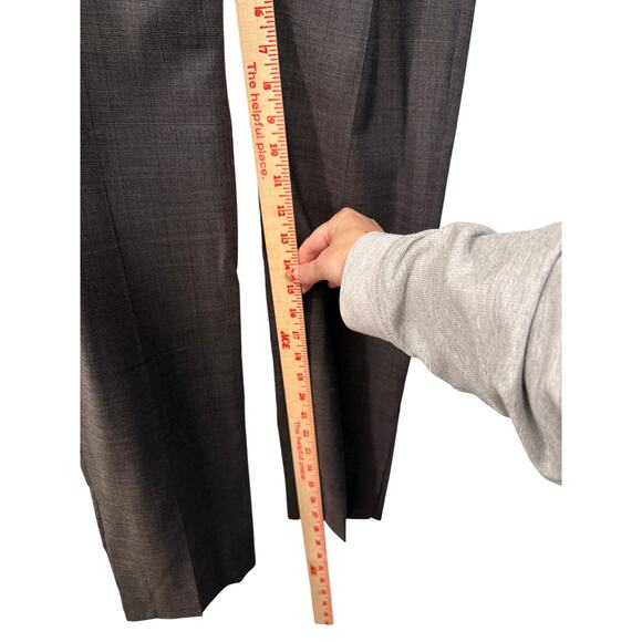 New! Nili Lotan 6 Glen Plaid Chelsea 100% Wool Pants $495 Elastic Waist Gray - Picture 7 of 9